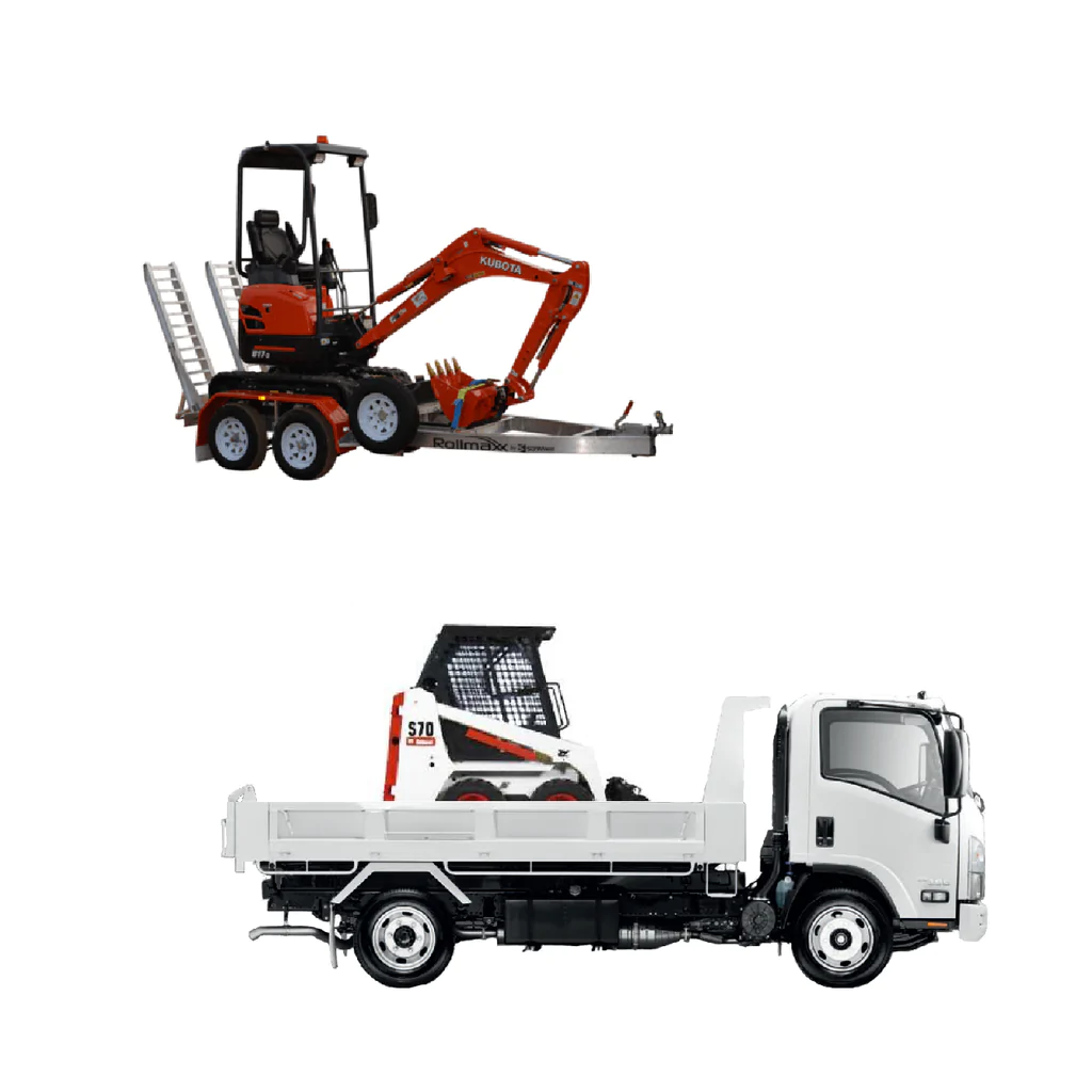 Tipper combo package with S70 skid steer and 1.8T excavator